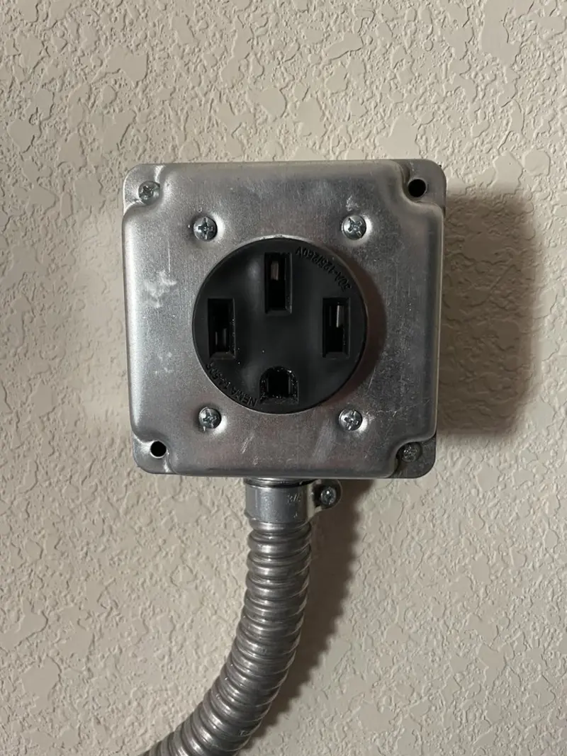 NEMA 14-50 outlet installed for Smart Home Electrical in Wheatfield